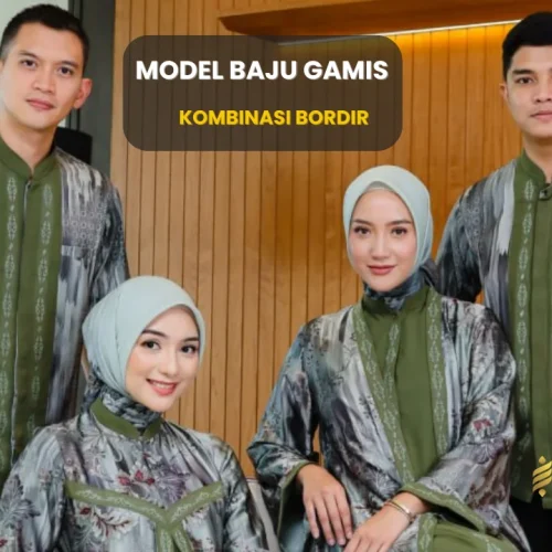 Model baju gamis kombinasi bordir By Inayalesy Indonesia